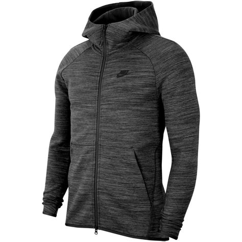 dames nike tech fleece full zip hoodie zwart donkergrijs|nike fleece hoodie.